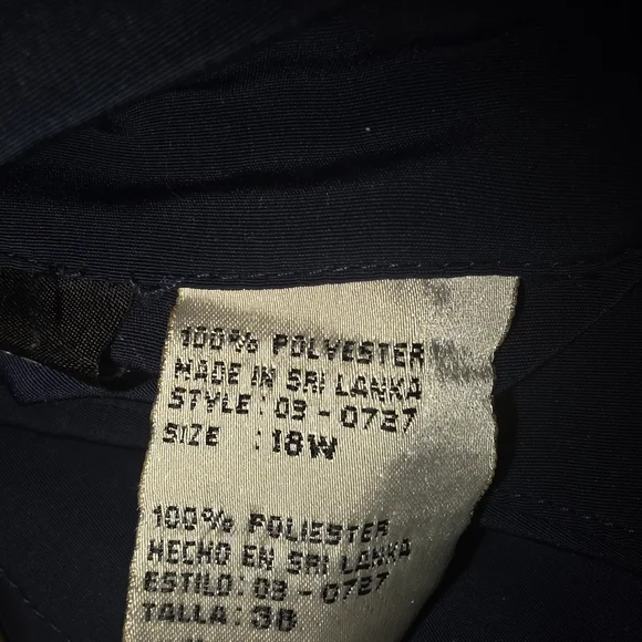 Navy Blue Belted Shirt Dress - Picture 11 of 12